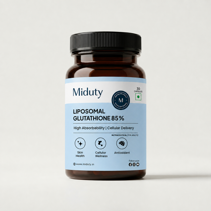 Miduty Liposomal Glutathione 85% capsules bottle front view