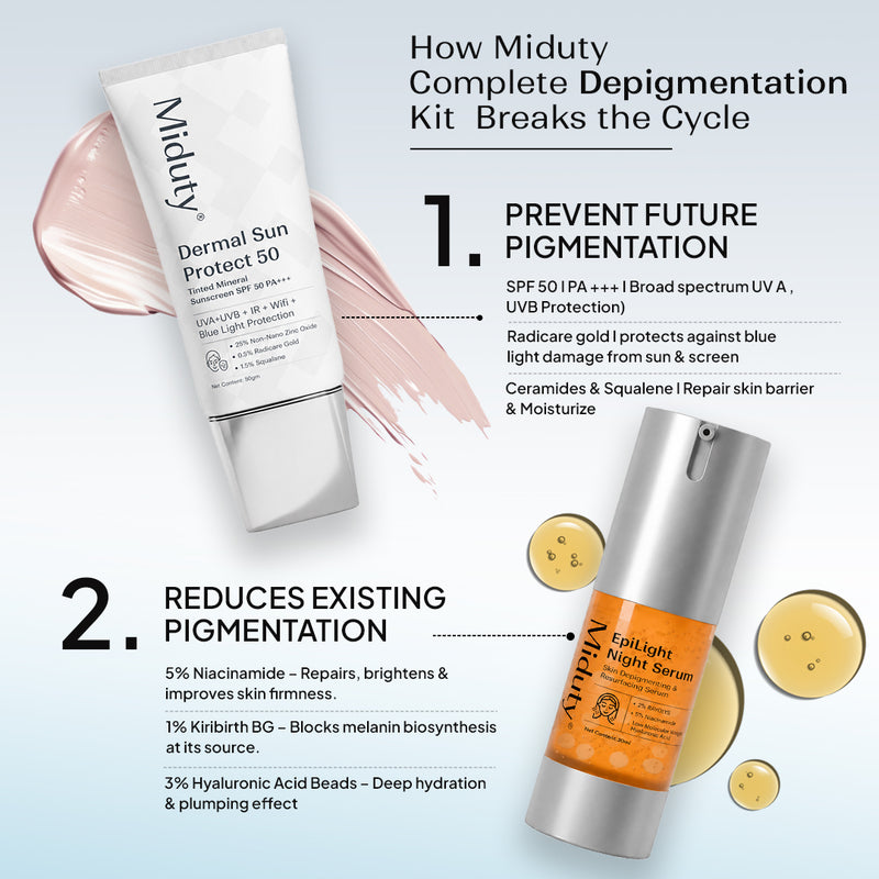 how Miduty complete Depigmentation kit breaks the cycle