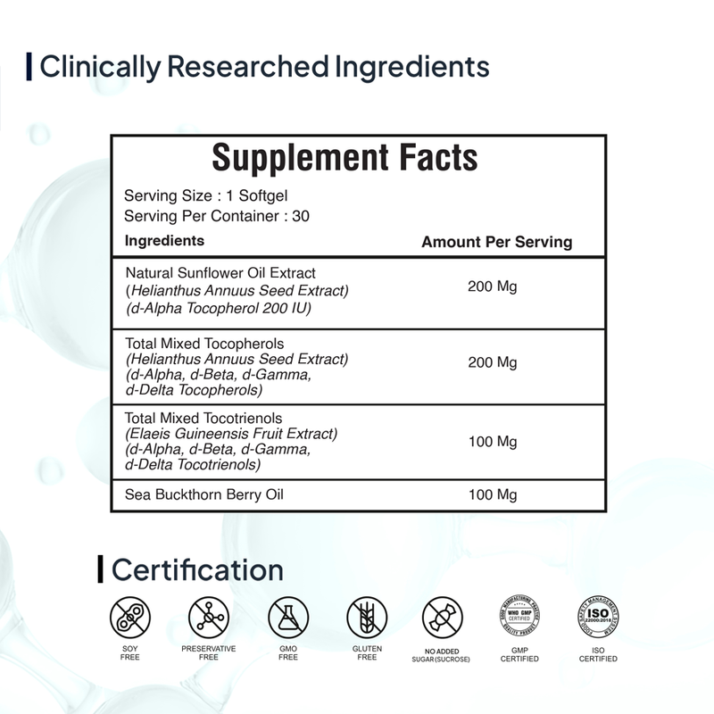 Vitamin E⁸ | Formerly known as Tocopherols & Tocotrienols