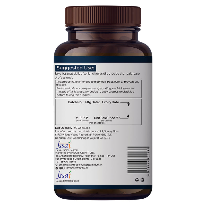 Miduty Zinc Picolinate Suggested Dosage Use