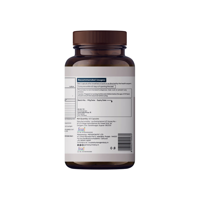 Miduty ADK Supplement Bottle Side View