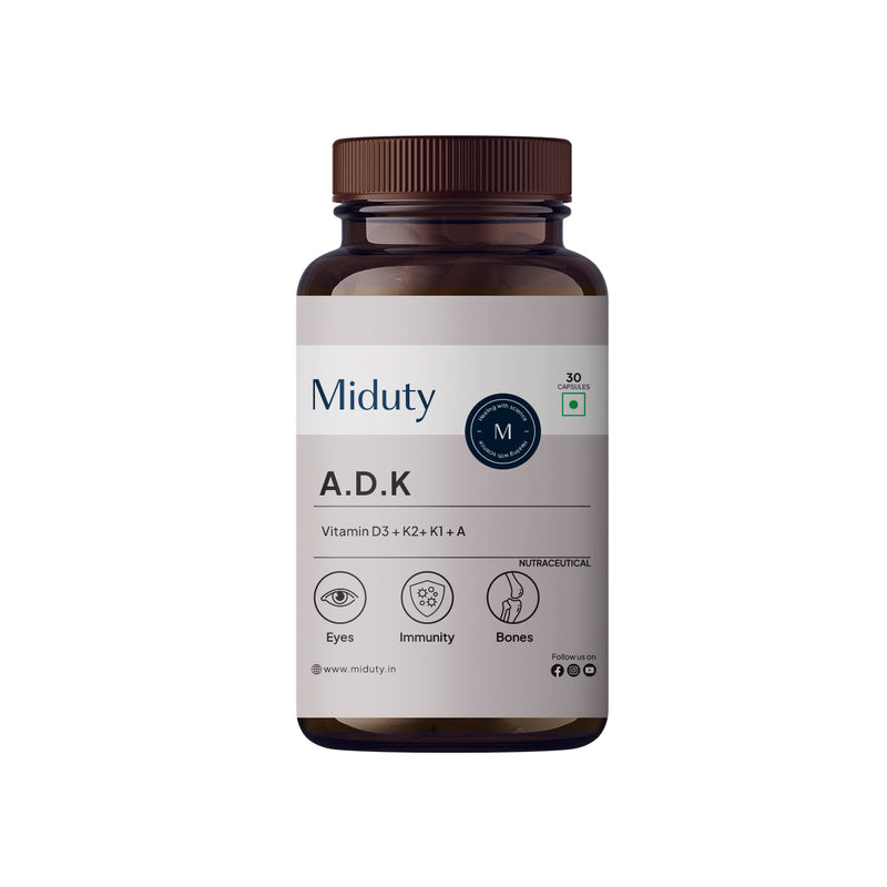 Miduty A.D.K Supplement bottle front view