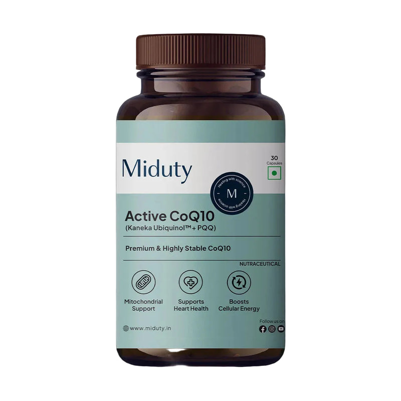 Miduty Active CoQ10 supplement Front View