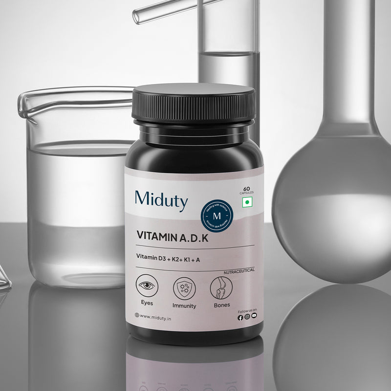 Vitamin ADK | 5000 IU | Vitamin A, K1, K2 & D3 Capsules