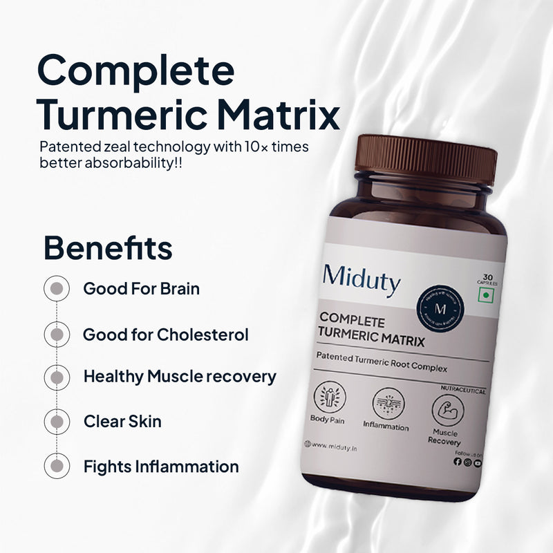 Benefits of Miduty Turmeric or Curcumin Capsules