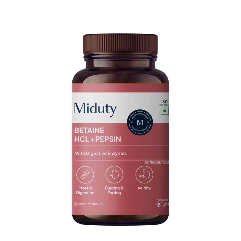 Miduty Betaine Hydrochloride (HCL) Supplement