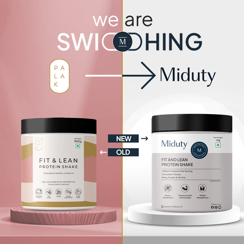 New Packaging of Miduty Whey Protein Powder Supplement