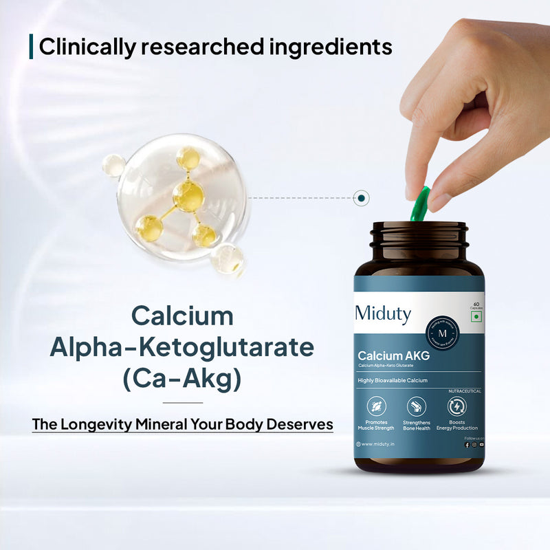Ingredients in Miduty Calcium Alpha Ketoglutarate Capsules