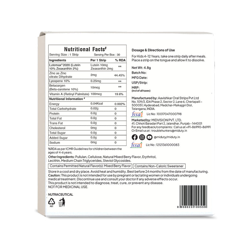 Kids Eye Bright Jr. (Formerly Vision Improvement Strips)