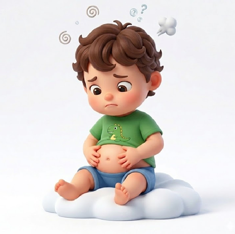 Kids with frequent tummy aches or bloating