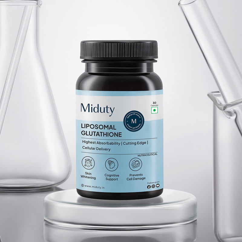 Miduty Liposomal Glutathione supplement Front View