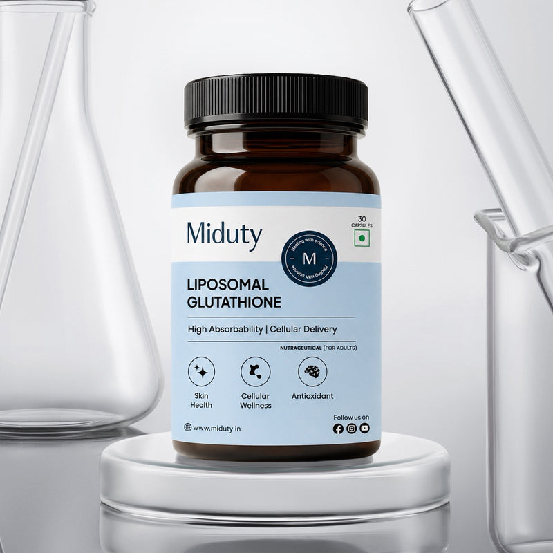 Miduty Liposomal Glutathione 85% capsules bottle front view