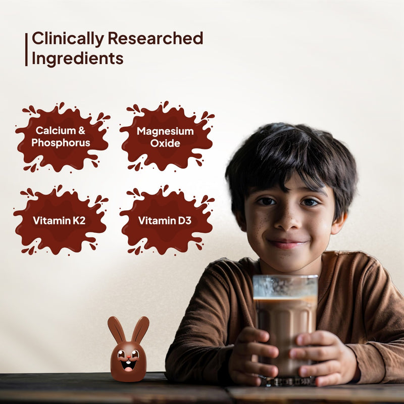 Ingredients in Miduty ProGrow+ Chocolate Shake Protein Powder for Kids
