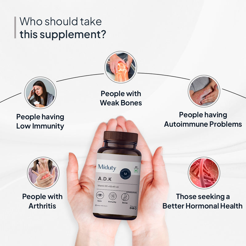 Who should take Miduty Vitamin A.D.K Supplement?