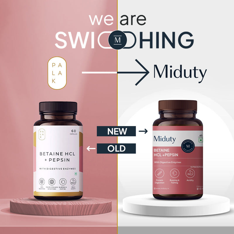 New Packaging of Miduty Betaine HCL Tablets