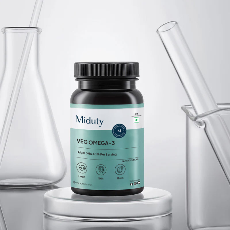 Miduty VEG Omega-3 supplement bottle front view