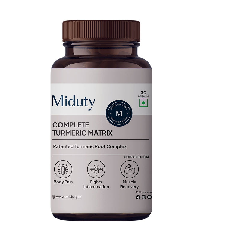 Miduty Complete Turmeric Matrix capsules Front View
